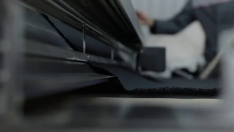 Cutting fabric machine Video stock 82896799