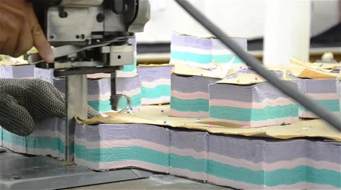 Cutting fabricF 库存影片 41596652