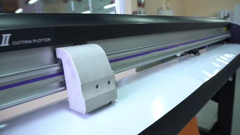 Cutting of a film on the plotter Stock Footage 88396694