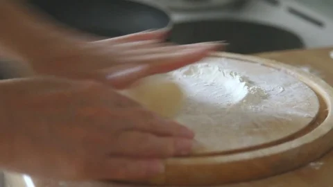 Cutting of finished dough, close-up Stock Footage 71069594
