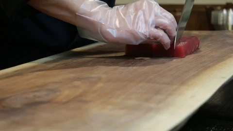 CUTTING FISH 3 Stock Footage 85664861