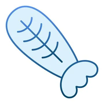 Cutting fish flat icon. Fish fillet blue icons in trendy flat style. Seafood Illustrazione stock