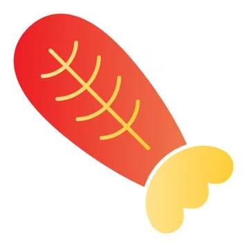 Cutting fish flat icon. Fish fillet color icons in trendy flat style. Seafood Illustrazione stock