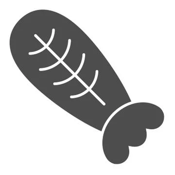 Cutting fish solid icon. Fish fillet vector illustration isolated on white イラスト素材