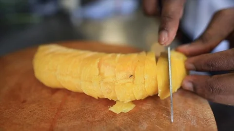 Cutting Food Stock Footage 124543784