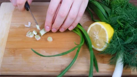 Cutting fresh onion Stock Footage 233263396
