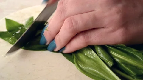 Cutting Fresh Vegetables Stock Footage 46112974