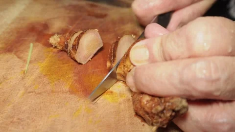 Cutting galangal Stock Footage 273221482