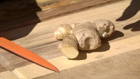Cutting Ginger Stock Footage 77961170