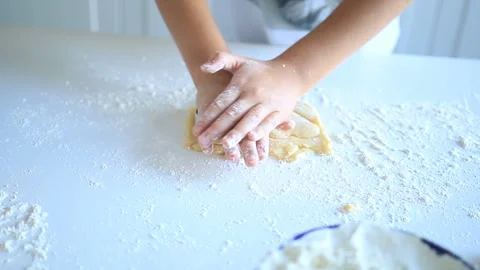 Cutting gingerbread cookies into heart shape Stock Footage 100077013