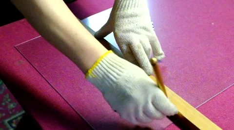 Cutting of glass Stock Footage 62112108