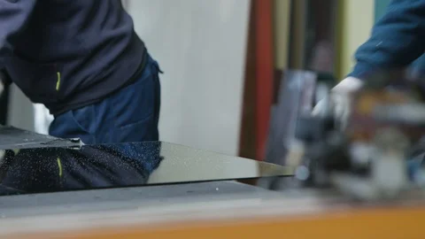 Cutting Glass Process 스톡 동영상 93018252