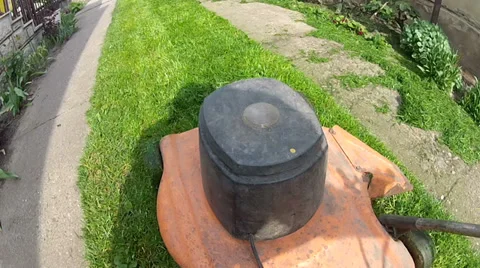 Cutting grass Stock Footage 37263294