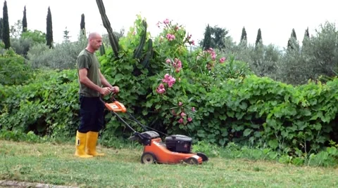 Cutting the grass Stock Footage 68828902
