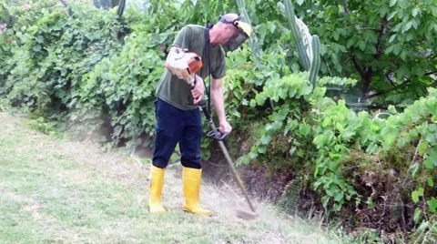Cutting the grass Stock Footage 68829647