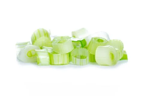 Cutting green onion Stock Photos