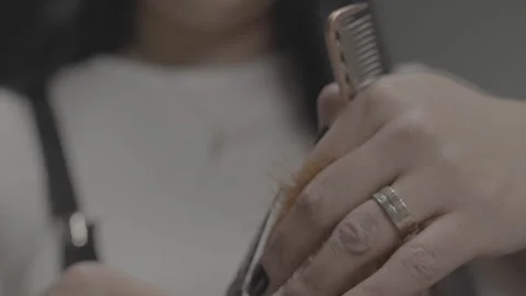 Cutting hair 3 Stock Footage 323625797
