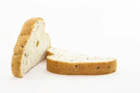 Cutting healthy bread for breakfast Stock Photos