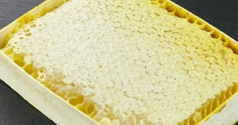 Cutting Honey Comb Stock Footage 102452212