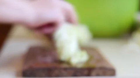 Cutting ice salad Stock Footage 73120033