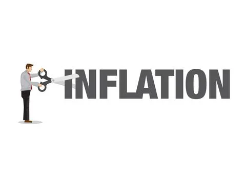 Cutting of inflation Stock Illustration
