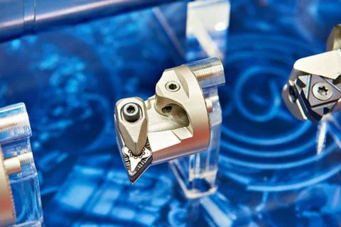 Cutting insert tool with multidirectional clamp Stock Photos