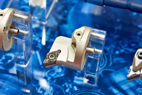 Cutting insert tool with multidirectional clamp Stock Photos