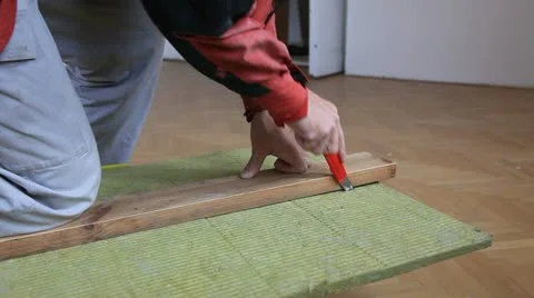 Cutting insulation Stock Footage 20451863