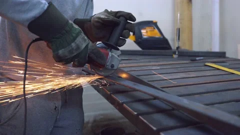 Cutting Iron Stock Footage 168873227