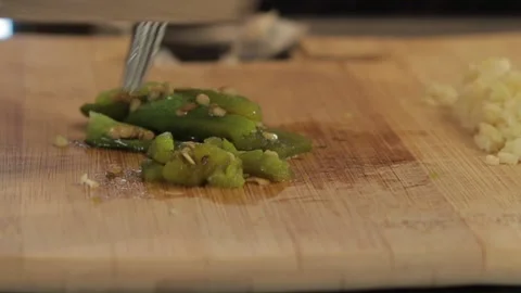 Cutting jalapeno Stock Footage 139015287