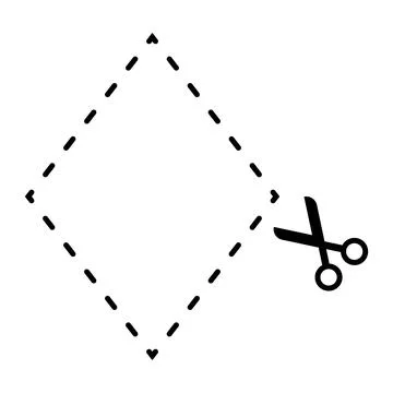 Cutting kite shape worksheet element for preschool and kindergarten Stock Illustration