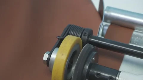 Cutting Leather Stripes 스톡 동영상 155846139