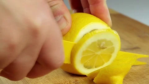 Cutting Lemon Stock Footage 77020485