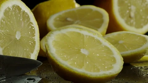 Cutting a lemon Stock Footage 154129512