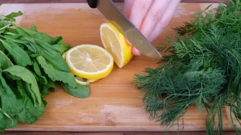 Cutting lemon Video stock 233259385