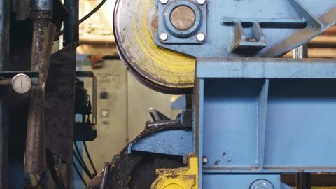 Cutting of logs with a circular saw Stock Footage 74779065