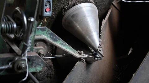 Cutting machine on concrete factory Stock Footage 70208213