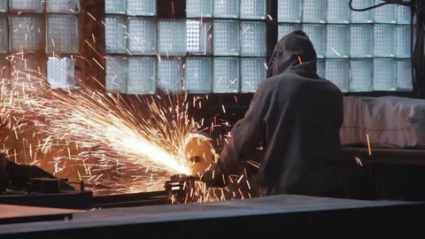 Cutting machine for metal Video stock 85343379