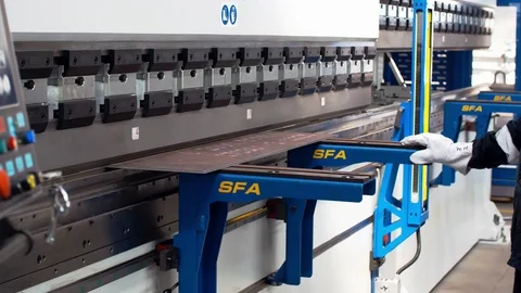 Cutting machine for metal Video stock 95727972