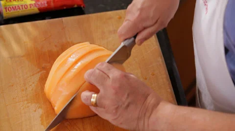 Cutting A Mango Stock Footage 27296261