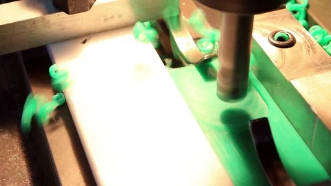 Cutting Material Plastic PE1000 Profile. Stock Footage 119197736