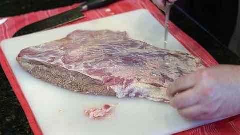 Cutting Meat Stock Footage 142151702