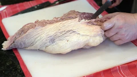 Cutting Meat Stock Footage 142158289