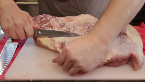 Cutting Meat Video stock 142171598