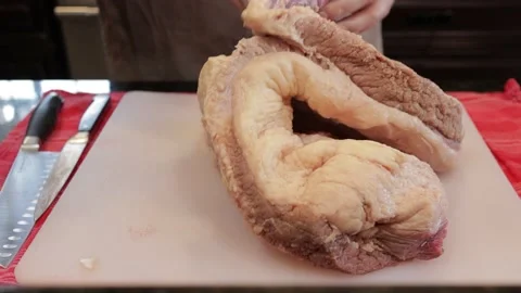 Cutting Meat Video stock 142210896