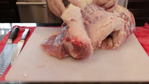 Cutting Meat Video stock 142210914