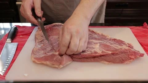 Cutting Meat Video stock 142211569