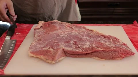 Cutting Meat Video stock 142213300