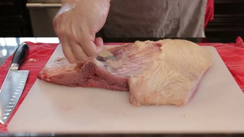 Cutting Meat Video stock 142213325