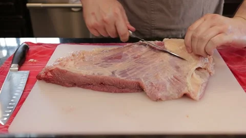 Cutting Meat Video stock 142214295